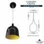 Imagem de Kit 10 Luminária Pendente Gota Com Interior Amarelo Com Fiação 110/220v