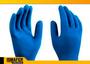 Imagem de Kit 10 Luvas De Látex Azul Com Forro Verniz Silver