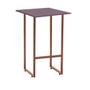 Imagem de Kit 10 Mesa Lateral de Canto Industrial Will Sala Escritório Ferro Bronze Tampo MDF Quadrado Rose Rosa - Ahazzo Móveis