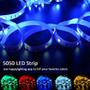 Imagem de KIT 10 Metros Fita LED 5050 RGB Colorida 30 LED's 12V IP20 Controle 44 teclas Função DIY + Fonte