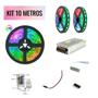Imagem de KIT 10 Metros Fita LED 5050 RGB Colorida com Silicone 12V + 1 Amplificador + 1 Fonte 10A