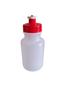 Imagem de Kit 10 Mini Garrafas Squeeze 300ml plástico transparente tampa colorida