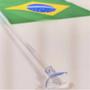 Imagem de Kit 10 Mini Haste Suporte Preto P/Bandeira Brasil C/Ventosa