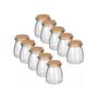 Imagem de Kit 10 Mini Potes De Vidro Mantimento Armazenamento Com Tampa Rolha 100ml