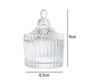Imagem de Kit 10 mini potiche de vidro 9cm com tampa bomboniere decorativa lembrancinha vela porta joia