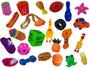 Imagem de Kit 10 Mordedores Brinquedo Diversos P/ Cachorros Pequenos, Médios e Grande porte
