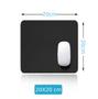 Imagem de Kit 10 Mouse Pad 20x20cm Premium Preto Slim Antiderrapante 