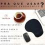 Imagem de Kit 10 Mouse Pad Gamer Ergonomico Preto Com Apoio de Pulso Confortavel Para Escritorio Home Office Gamer - Proteloja