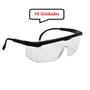 Imagem de Kit 10 óculos Protetor Epi Incolor Haste Regulagem Com CA