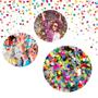 Imagem de Kit 10 Pacotes Confetes Carnaval Festa Folia Para Bloco Colorido
