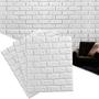 Kit 10 Papel de Parede Adesivo Tijolinho Branco Decoração Casa - VRS Imagem de Kit 10 Papel de Parede Adesivo Tijolinho Branco Decoração Casa