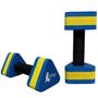 Imagem de Kit 10 Pares de Halteres Hidroginástica 1 A 2 Kg DF4011-AZ Azul/Amarelo Dafoca Sports