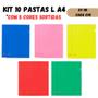 Imagem de Kit 10 pasta L A4 Acp com 5 Cores Sortidas 1134