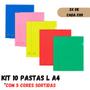 Imagem de Kit 10 pasta L A4 Acp com 5 Cores Sortidas 1134