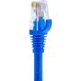 Imagem de Kit 10 Patch Cord CAt6 100% Cobre Azul 20 centímetros para Rack