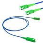 Imagem de Kit 10 Patch Cord Cordão Fibra Óptica Single Mod 3 Metros 2mm