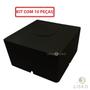 Imagem de Kit 10 Pçs Caixa Sobrepor Cftv Quadrada Preta 8,5x8,5x4,5cm