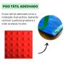 Imagem de KIT 10 PÇS PISO TÁTIL PVC 25x25 ALERTA VERMELHO ADESIVADO