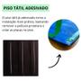 Imagem de KIT 10 PÇS PISO TÁTIL PVC 25x25 DIRECIONAL PRETO ADESIVADO