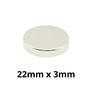 Imagem de Kit 10 Peças Imã Neodímio Disco Magnético N35 22 x 3 mm Super Forte Potente Redondo