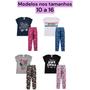 Imagem de Kit 10 Peças Infantil Juvenil 1 a 16 Menina Camiseta e Legging