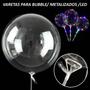 Imagem de Kit 10 Pega Balão Vareta Suporte Grande Grosso Centro mesa Haste Bubble Metalizad