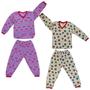 Imagem de Kit 10 Pijama De Frio Longo Menina Juvenil Conjunto Conforto 6 8 Anos