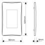 Imagem de Kit 10 Placa 4x2 3 Modulos Com Suporte Habitat Branco 3637