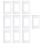 Imagem de Kit 10 Placa 4x2 3 Modulos Com Suporte Habitat Branco 3637