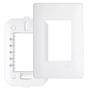 Imagem de Kit 10 Placa 4x2 3 Modulos Com Suporte Habitat Branco 3637