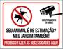 Imagem de Kit 10 Placa Animal Estimação Jardim Fer Coco 36X46