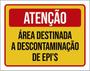 Imagem de Kit 10 Placa Área Destinada Descontaminação Epi 36X46