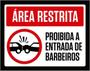 Imagem de Kit 10 Placa Área Restrita Proibida Entradas Barbeiros 36X46