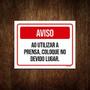 Imagem de Kit 10 Placa Aviso Ao Utilizar Prensa Coloque Devido Lugar