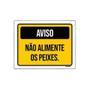 Imagem de Kit 10 Placa Aviso Não Alimente Os Peixes Amarela