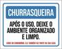 Imagem de Kit 10 Placa Churrasqueira Deixe Ambiente Organizado36X46