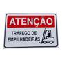 Imagem de KIT 10 Placa DE Sinalização ATENCAO TRAFICO DE EMPILHADEIRA