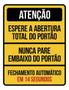 Imagem de Kit 10 Placa Espere Abertura Portão Nunca Pare 36X46