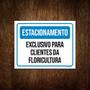 Imagem de Kit 10 Placa Estacionamento Exclusivo Clientes Floricultura