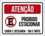 Imagem de Kit 10 Placa Estacionar Dia Noite Carga 36X46