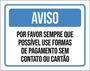 Imagem de Kit 10 Placa Favor Use Forma Pagamento S Contato 36X46