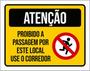 Imagem de Kit 10 Placa Passag Este Local Use Corredor 36X46