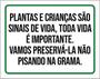 Imagem de Kit 10 Placa Plantcriançsinais Vida Preservá-La Grama36X46