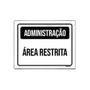 Imagem de Kit 10 Placa Preta - Administração Área Restrita