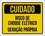 Imagem de Kit 10 Placa Risco Cho Elétrico Geração Própria 36X46