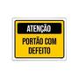 Imagem de Kit 10 Placa Sinalização - Atenção Portão Com Defeito