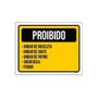 Imagem de Kit 10 Placa Sinalização - Proibido Andar Bibicleta Patins