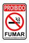 Imagem de Kit 10 placa sinalização proibido fumar 20x30