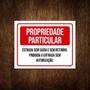 Imagem de Kit 10 Placa Sinalização - Propriedade Particular Sem Saída