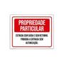 Imagem de Kit 10 Placa Sinalização - Propriedade Particular Sem Saída